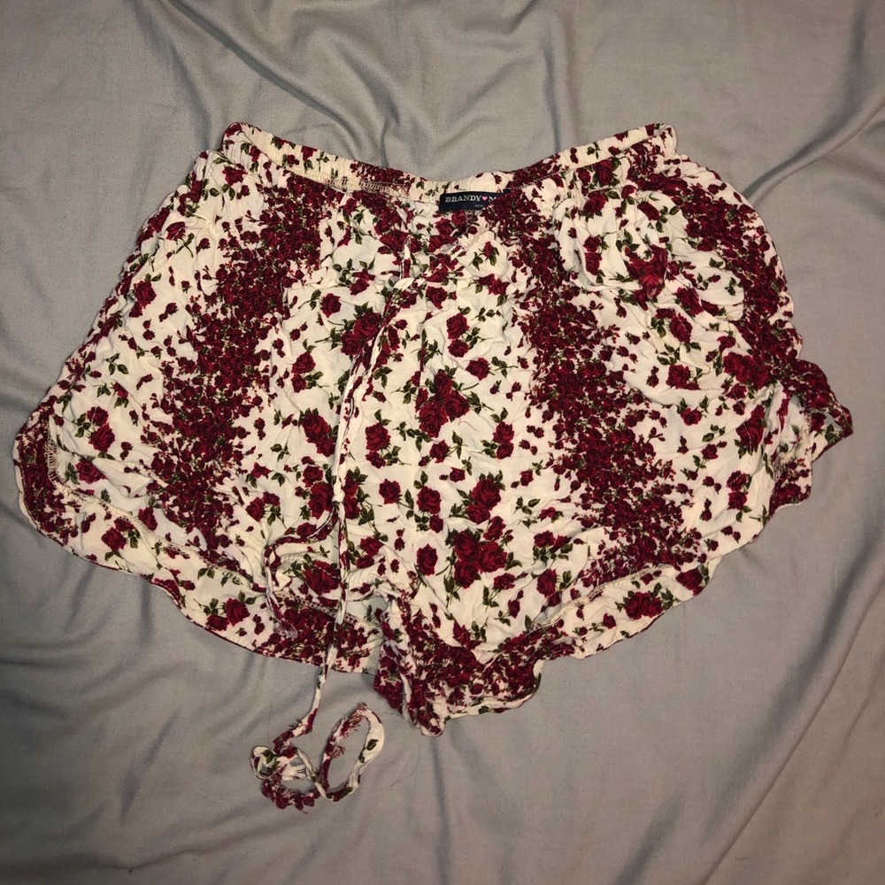 Brandy Melville Rose Pattern Shorts